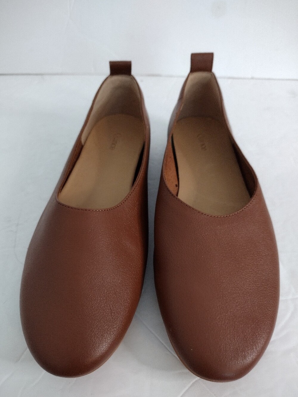 Quince Women Italian Leather Glove Ballet Flats Shoes Cognac Size 7.5 New - Picture 7 of 11